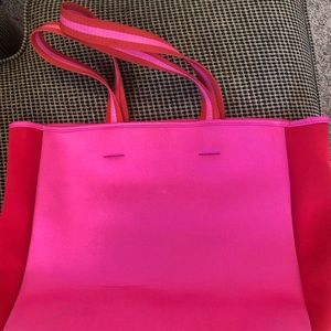 pink and red beach bag- summersvlt brand